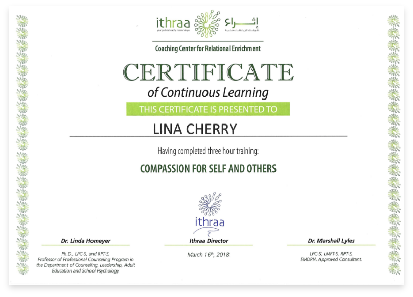 Lina Cherry - Compassion for Self and Others Certificate copy@2x