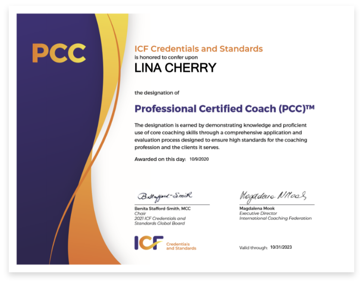 Lina Cherry - PCC Certificate copy@2x